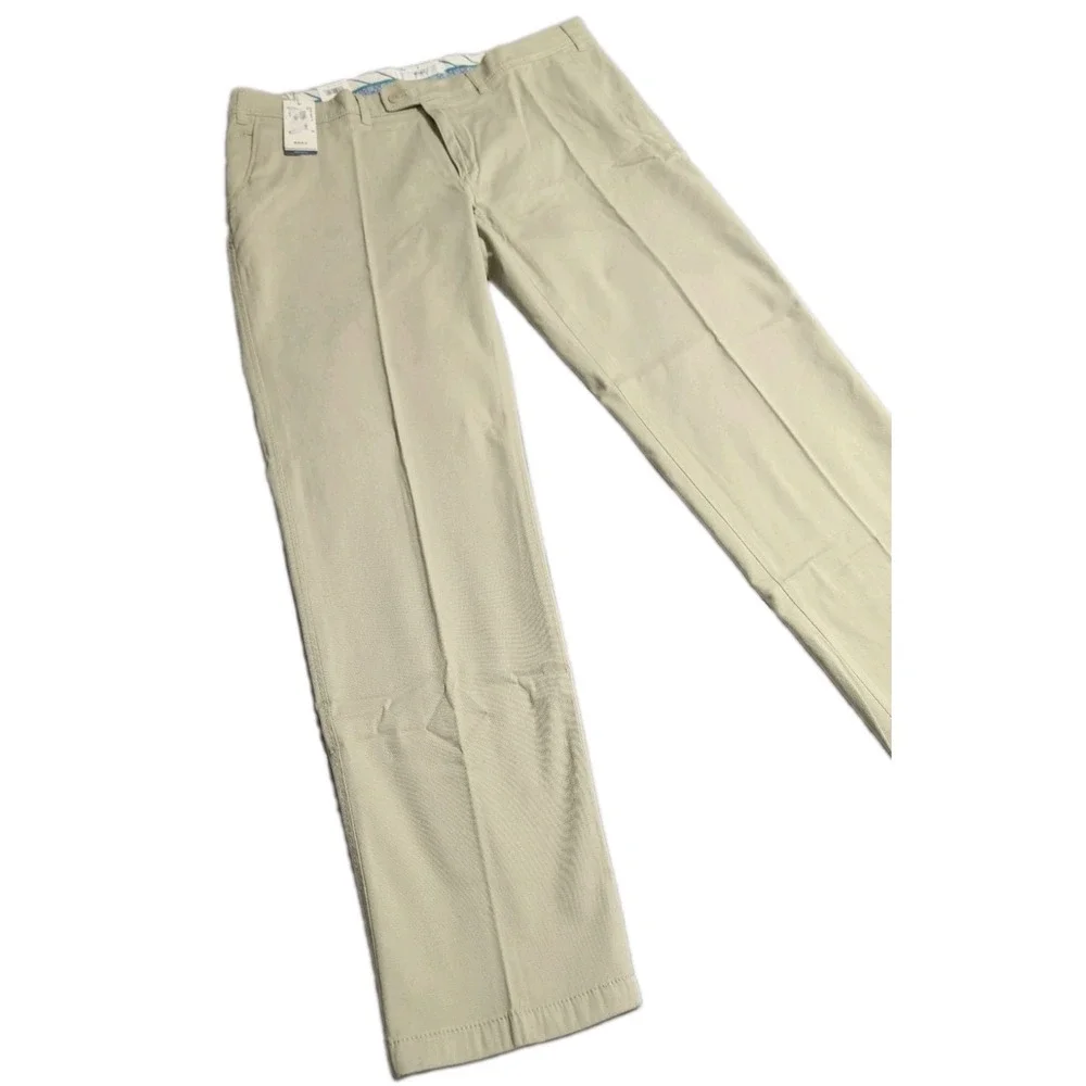 BRAX Evans Chino Pants Mens 40x34 Beige Regular Fit Stretch NWT Germany Fabric